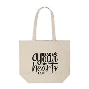 Read Your Heart Out Custom Canvas Tote Bag